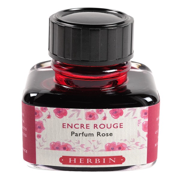 Herbin Scented Ink - 30ml Bottled - Red/Rose