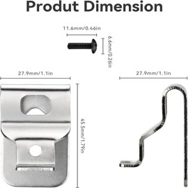 JCZD Belt Clips for Dewalt, 6pcs 304 Stainless Steel Drill Tool Clips Hook Kit with Screws for Dewalt N268241 Fit for 20V Power Tools DCD980 DCD985 DCD980L2 DCD985L2