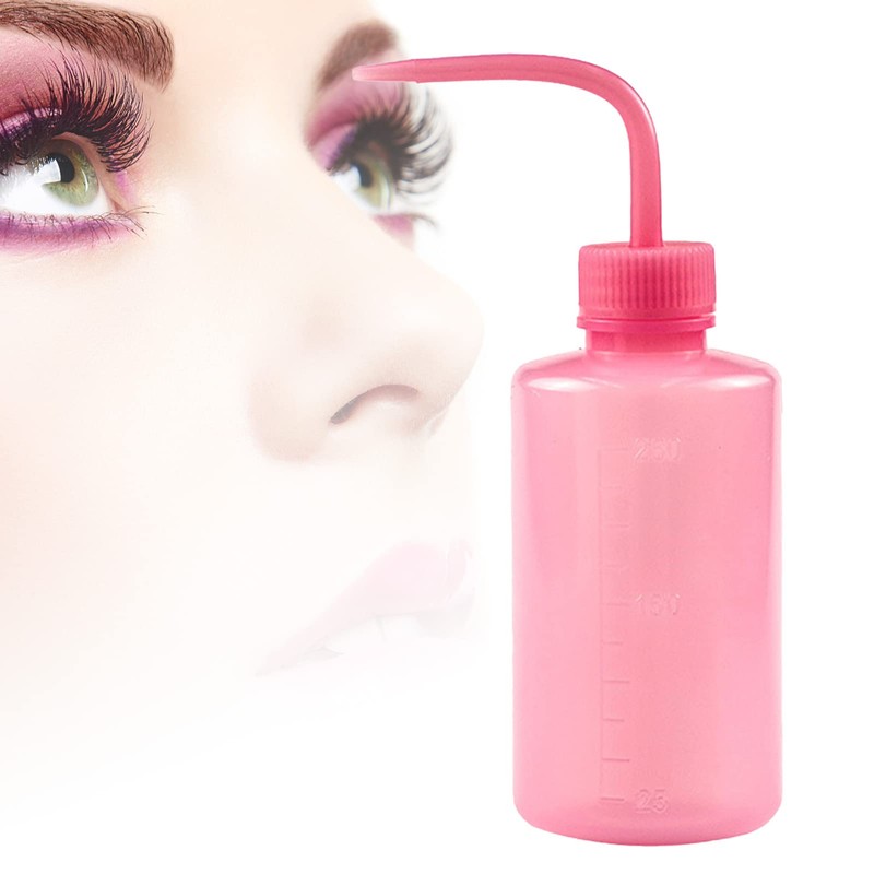 Eyelash Cleaning Bottle, Elbow Spout Empty Plastic Squeeze Wash Bottle