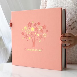 Large Scrapbook Album With 120 Pages,Family Photo Album,Travel Memory Book,Gift For Wife,Girlfriend,Any Special Occasion,Anniversary DIY Album With Sticky Pages (Blue, 12.79 x 12.99 Inch 120pages)