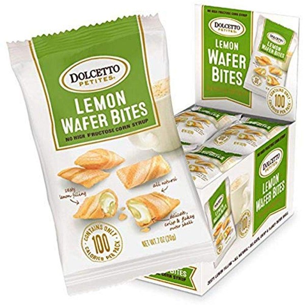 Dolcetto Lemon Wafer Bites, 0.70 Ounce (Pack of 24)