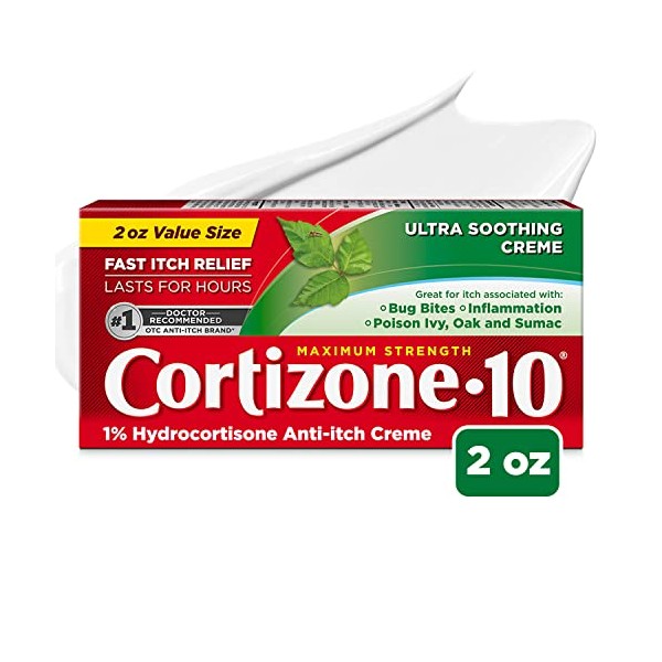 Cortizone-10 Maximum Strength Ultra Soothing Anti-Itch Creme, 1% Hydrocortisone, 2 oz.