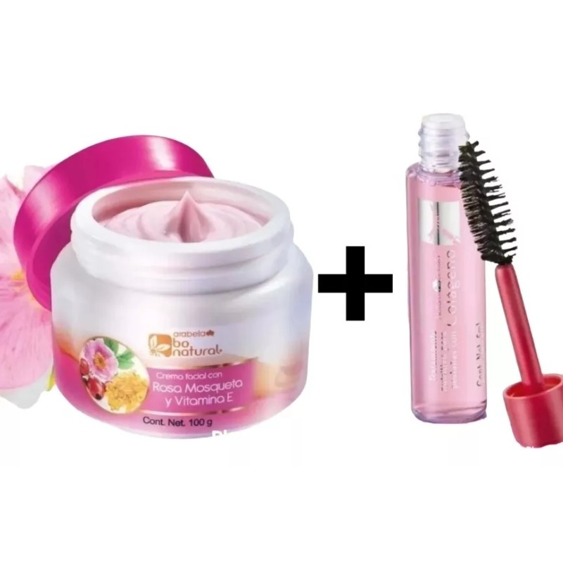 Arabela Crema Facial+ Suero Pestañas Cejas Colágeno Ricino Vitamin E