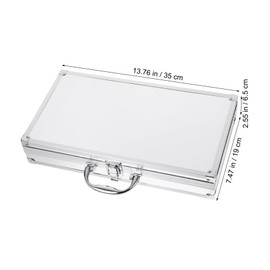 WHAMVOX Aluminum Tool Box Portable Hard Shell Carrying Case with Clasp Lightweight Briefcase for Men for Home Office Outdoor Travel and Tool Organization