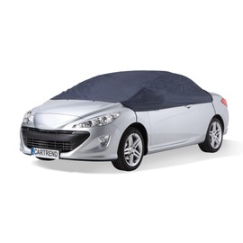 Cartrend 70339 Half car cover "New Generation", weatherproof, size M, polyester blue, for VW Golf and similar models