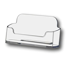 EPOSGEAR® 5 Pack - Freestanding Counter Acrylic Business Card Display Dispenser Holders (Landscape)