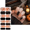 4 Sheets Halloween Full Nail Wraps Stickers for Women Halloween