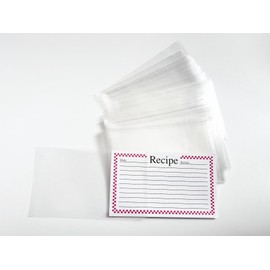 Recipe Card Protectors, 4x6 Inches, Clear Plastic Sleeves, 100 Pack (3×5‘’)
