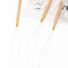 10PCS Bead Threader for Hair, Needle Threader with Wooden Handle,