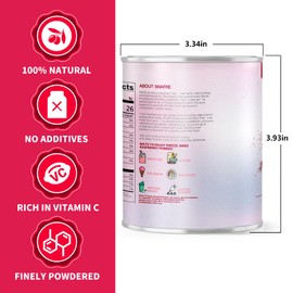 Raspberry Powder, Freeze Dried Raspberry Powder, Natural, No Sugar & Additives, 160G/5.64OZ, Freeze Dried Fruit Powder for Baking, Beverages, Smoothies, Yogurt