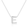 Philip Jones Initial Necklace Letter E Created with Zircondia® Crystals