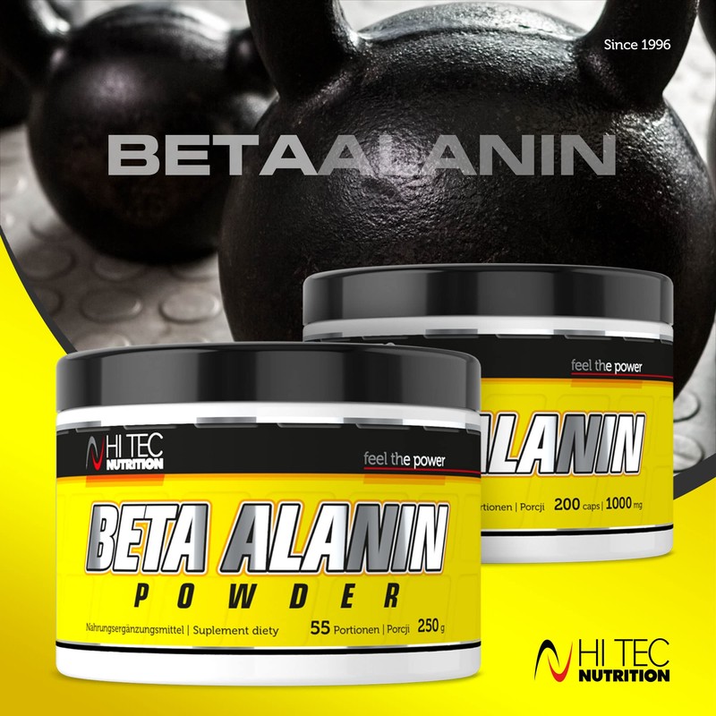 HI TEC NUTRITION HT Beta Alanina, 200 Capsules 100% Beta-Alanine