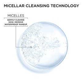 Garnier - Agua limpiadora micelar Skinactive para maquillaje a prueba de agua, 2 unidades