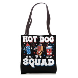 Hot Dog Squad Hot Dog Patriotic USA 4th of July Tote Bag