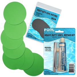 Heavy Duty Vinyl Repair Patch Kit for Above-Ground Pool Liner Repair; Glue and Patch Inflatables; Boat; Raft; Kayak; Air Beds; Inflatable Mattress Repair Blue