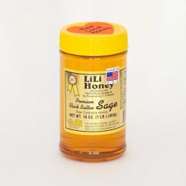 Lili Farms California Raw Black Button Sage Honey 16oz 453g Grade A Pure 100% Gift Wrapped