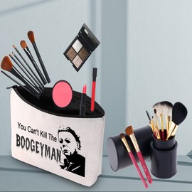 PWHAOO Horror Movie Makeup Bag You Can't Kill The Boogeyman Cosmetic Bag Serial Killer Cosmetic Bag (Kill The BOOGEYMAN B)