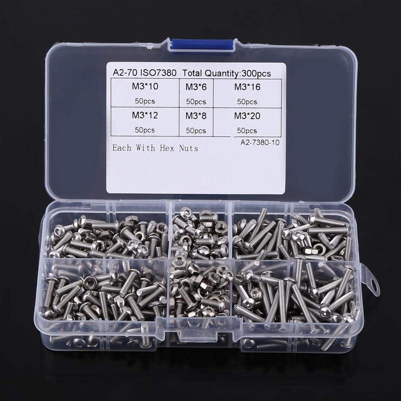 M3 Hex Socket Head Screw Set Stainless Steel 6mm 8mm