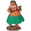 Hawaiian Bradda Ed Dashboard Hula Boy Doll 7" Green Skirt w/ Ukulele