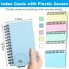 PALUDO Pack of 500 Colourful Index Cards Lined, 5 Colours