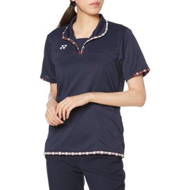 Yonex CY303 Women's Knit Shirt with Round Collar and Bib for Nursing Care and Medical Use, 88 navy