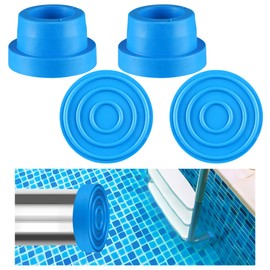 4 Pack Pool Ladder Bumper Plugs for Inground Pool Rubber Inside Pools Ladder Bumper Caps Steps End Plugs Fits 1.9” Standard Swimming Pool Ladders Tubing for Inground Pool Liner Protection
