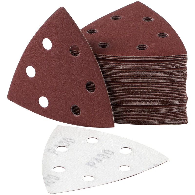 MIDO Professional Abrasive Triangle Sanding Pads 50 Pcs 93 mm