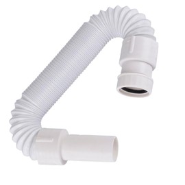 Outlet Compact Flexible Waste Pipe Connector – Universal Sink & Shower Drain Pipe Fitting – Flexible, Expandable, Leak-Proof Connector for Bathroom, Kitchen – Easy DIY Installation