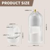 Rotating Toothbrush Holder with Sliding Dustproof Cover, 3-Slot Countertop Bathroom