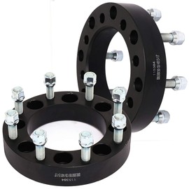 ECCPP 2X Black 1.5" 8x6.5 to 8x180 Wheel Spacers Adapters 8 Lug 130mm CB for Silverado 2500HD 3500HD for C2500 for Suburban K2500 for Suburban Sierra 1500HD 3500HD Yukon XL 2500