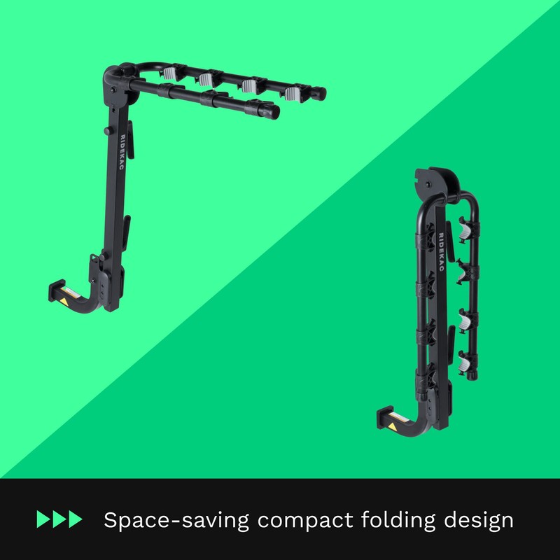 Ride KAC S4 Hitch Mounted 4-Bike Suspension Rack, Quick Release