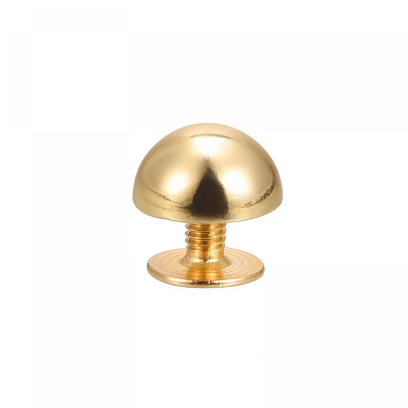 sourcing map 10x6mm Screw Back Rivets Solid Round Head Leather
