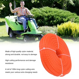 Riuulity 100m Nylon Trimmer Cord, 2.7mm Twist Shape Trimmer Line, for Home Garden Mowers and Trimmers
