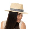 LIERYS Blue Band Western Straw Hat - Panama Straw Summer