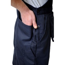 GRS Bib and Brace Dungaree Overalls Painters Suit for Decorators Builders, Navy Blue, S