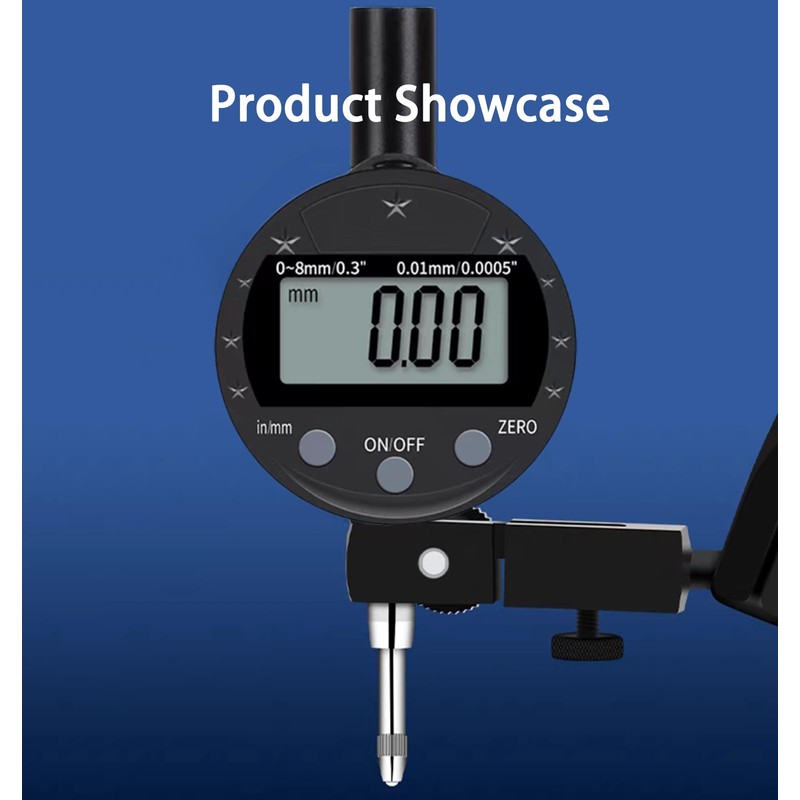 RPTCOTU Digital Dial Indicator Resolution 0.01 mm / 0.0005 inch