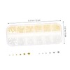Healeved Nail Art Beads for DIY Decorations Mixed Metal Studs