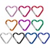 2Pcs Heart-Shaped Carabiner Clips, Durable Aluminum Alloy Keychain Clips for