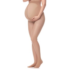 Antie Women's 40 DEN Pregnancy Tights M5109 (Natural, L (Manufacturer Size: 4))