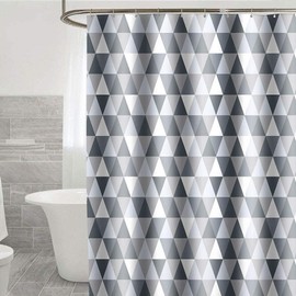 Narunii Duschvorhang Anti-Schimmel Badvorhang Textil Wasserdichter Antibakteriell Duschvorhäng aus Antischimmel Shower Curtains mit 12 Duschvorhängeringen 180x180 cm(BxH)