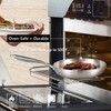 LOLYKITCH 8.5 Inch Tri-ply Stainless Steel Frying Pan with Lid,Skillet,Induction