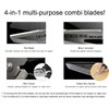 Versatile compact multi-function scissors with 4-in-1 combi blade - cuts