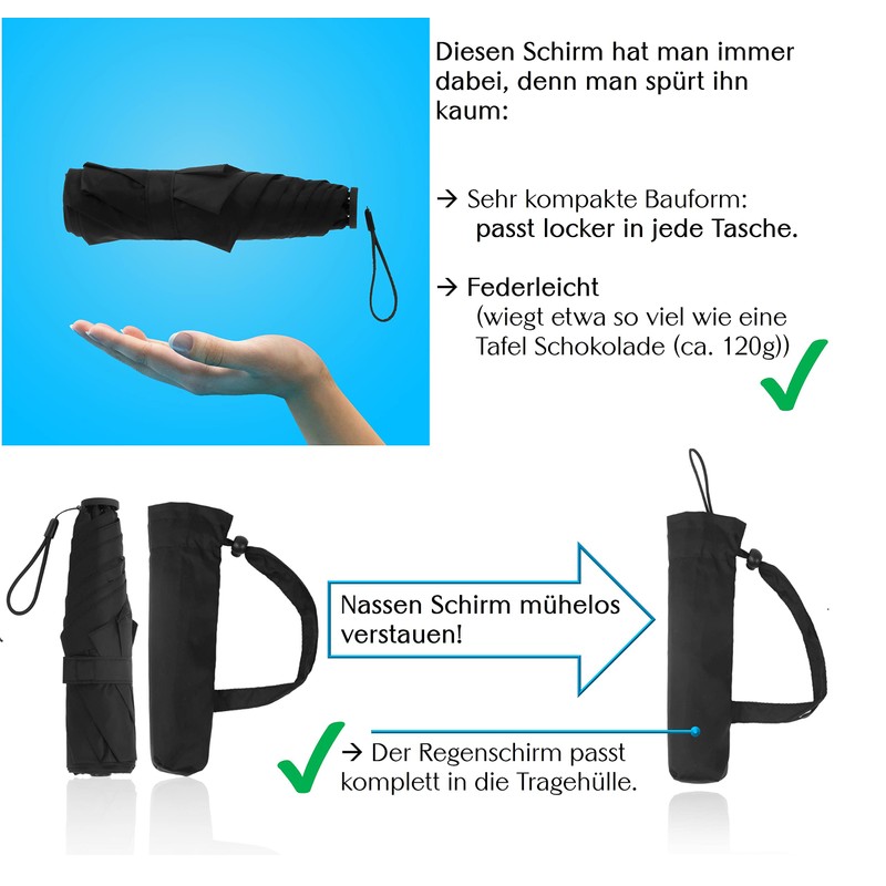 Sternenfunke Mini Umbrella Small 120 g Light Diameter 90 cm