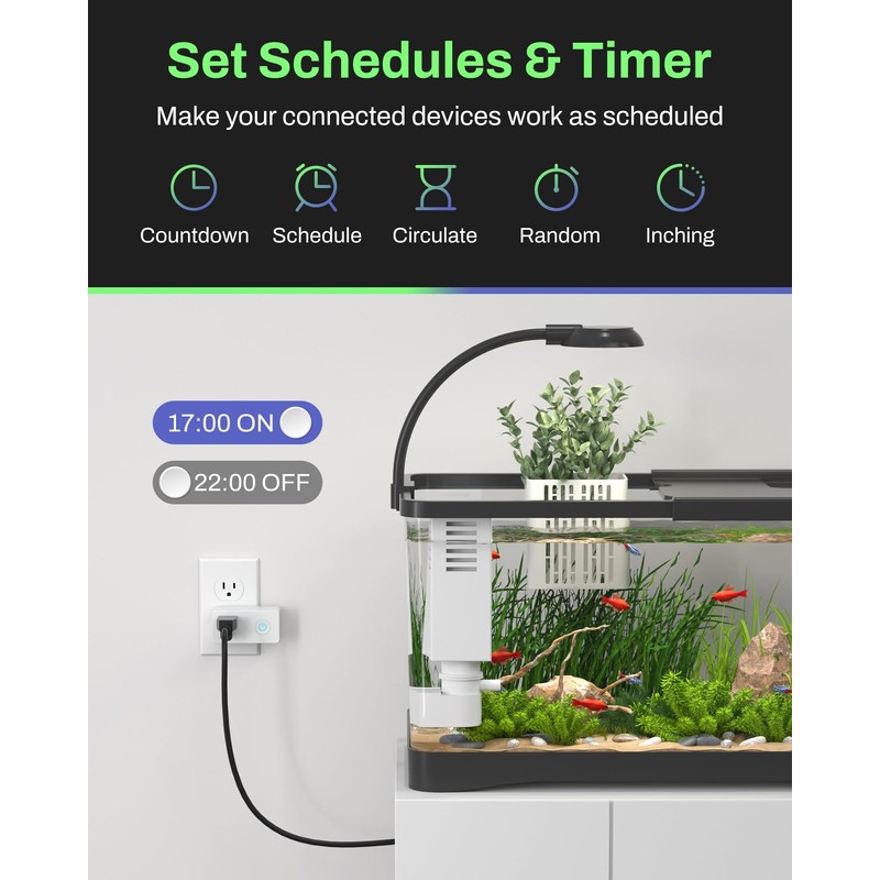 BN-LINK - Enchufe inteligente WiFi resistente, enchufe WiFi inteligente para
