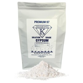 Supply Solutions Gypsum Powder - Purest and Soluble Houseplant Food Fertilizer for Indoor Plants, Outdoor, Lawn, Vegetables - Indoor Plant Nutrients, Improve Plant Growth (25 Pounds)