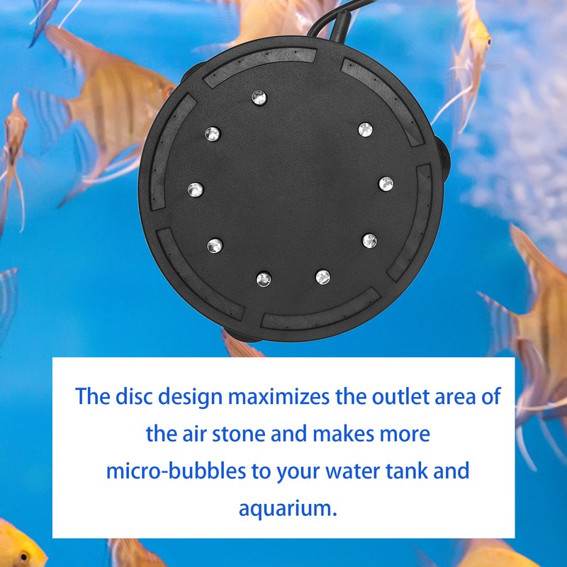 Aquarium LED Air Stone Fish Tank Bubbler Oxygen Diffuser with