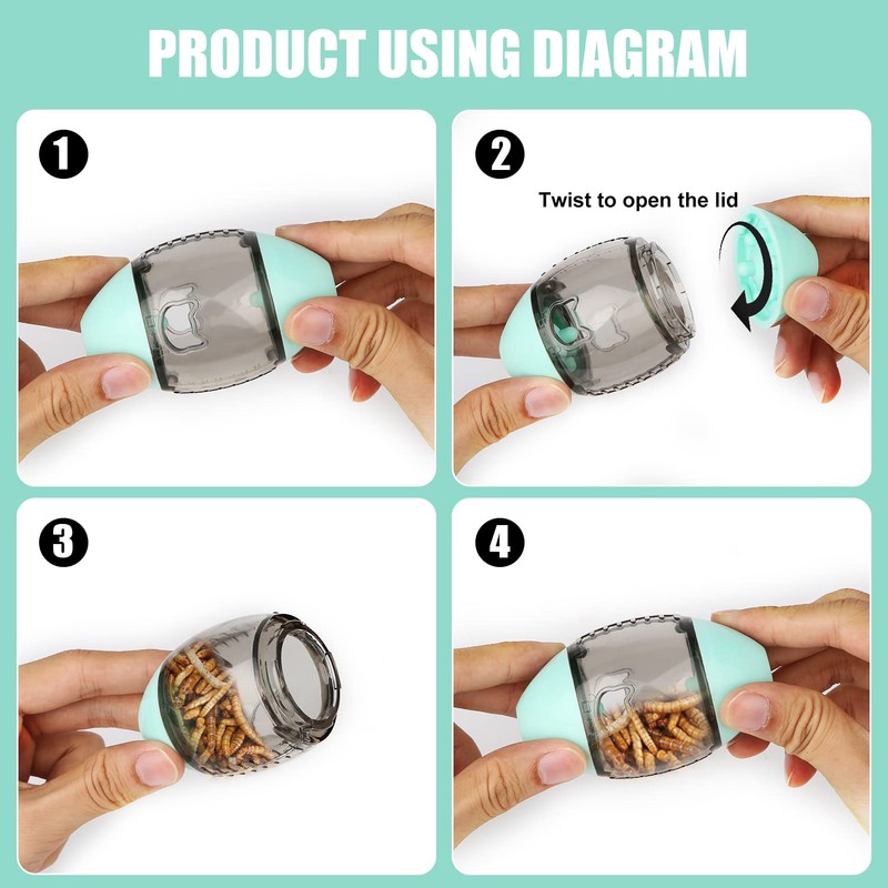 Bearded Dragons Enrichment Toy, Pet Feeder Interactive Toy for Lizards,
