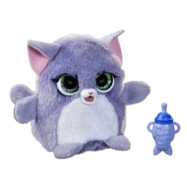 FurReal Fuzzalots Kitty Color-Change Interactive Feeding Toy, Lights and Sounds, Ages 4 and up