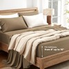 Andency Taupe Full Size Bed Sheets, 100% Viscose Derived from