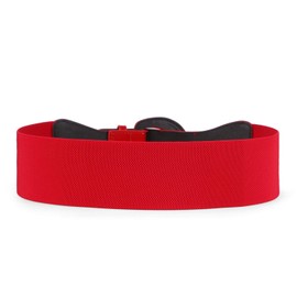 JASGOOD Women Wide Stretchy Vintage Belt Dress Elastic Waist Belts for Women Dress (Red,Fits Waist 36-41 Inch)